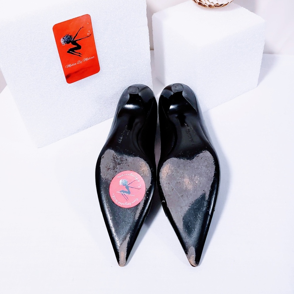 🎉SOLD🎉Salvatore Ferragamo Horse bit Kitten Heels size 5B - Picture 7 of 8